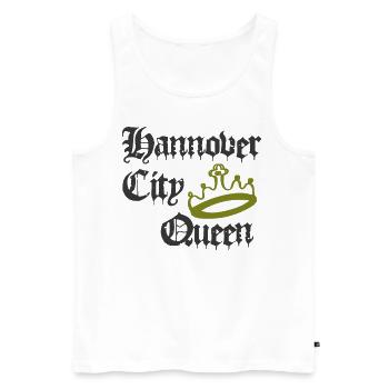 Hannover City Queen - Männer Premium Bio Tank Top - Weiß - Vorne - Michal (187cm)