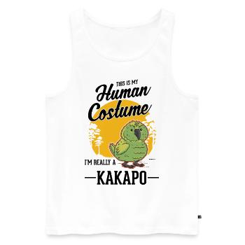 Kakapo Halloween Vogel Nachtpapagei - Männer Premium Bio Tank Top - Weiß - Vorne - Michal (187cm)