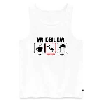 My Perfect Day Diving Diver - Men's Premium Organic Tank Top - white - Front - Michal (187cm)