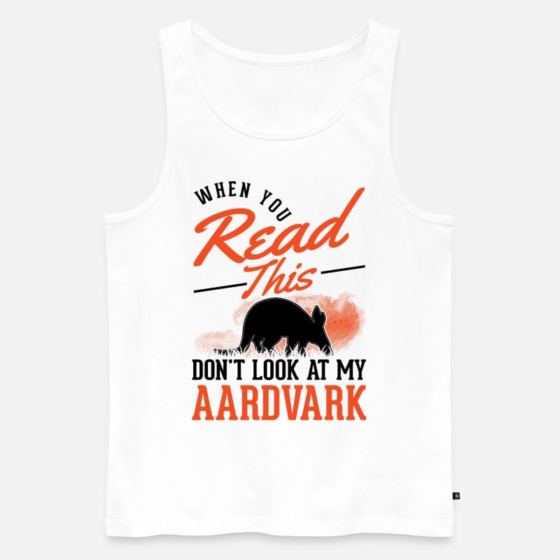 Erdferkel Geschenk Aardvark - Männer Premium Bio Tank Top - Weiß