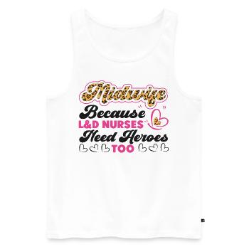 Nurse Midwife Birth Worker Midwife - Men's Premium Organic Tank Top - white - Front - Michal (187cm)