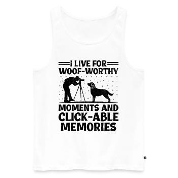 Dog Lover Photography Loves Dog Photographer Dogs - Men's Premium Organic Tank Top - white - Front - Michal (187cm)