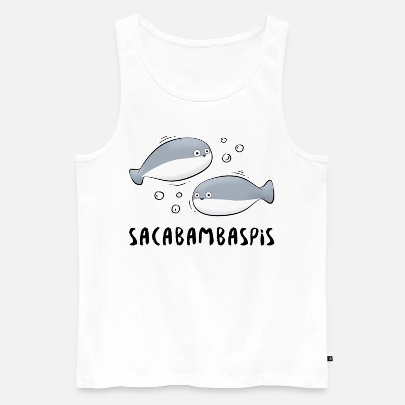 Fisch Meme Paar - Männer Premium Bio Tank Top - Weiß