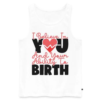 LD Labour And Delivery Nurse - Men's Premium Organic Tank Top - white - Front - Michal (187cm)