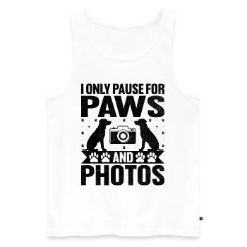 Dog Lover Photography Loves Dog Photographer Dogs - Men's Premium Organic Tank Top - white - Front - Michal (187cm)