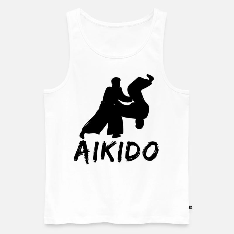 Aikido - Männer Premium Bio Tank Top - Weiß