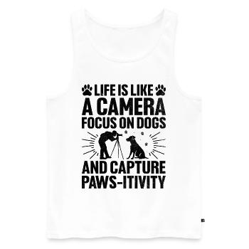Dog Lover Photography Loves Dog Photographer Dogs - Men's Premium Organic Tank Top - white - Front - Michal (187cm)