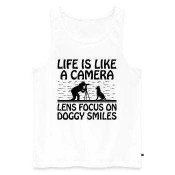 Dog Lover Photography Loves Dog Photographer Dogs - Men's Premium Organic Tank Top - white - Front - Michal (187cm)