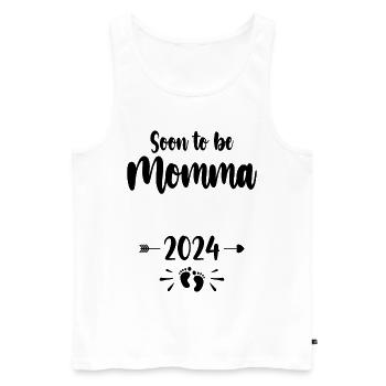 Momma Soon To Be Mom 2024 Mother Pregnant Kids Mot - Men's Premium Organic Tank Top - white - Front - Michal (187cm)