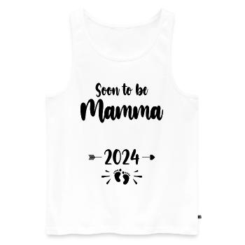 Mamma Soon To Be Mom 2024 Mother Pregnant Kids Mot - Men's Premium Organic Tank Top - white - Front - Michal (187cm)