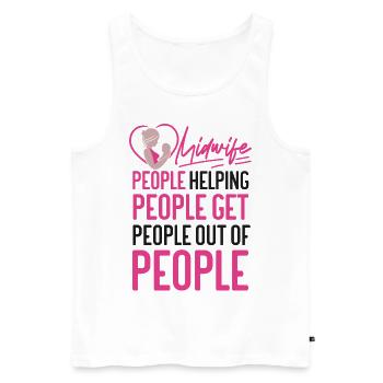 Nurse Midwife Birth Worker Midwife - Men's Premium Organic Tank Top - white - Front - Michal (187cm)