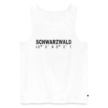 Schwarzwald Koordinaten GPS - Männer Premium Bio Tank Top - Weiß - Vorne - Michal (187cm)