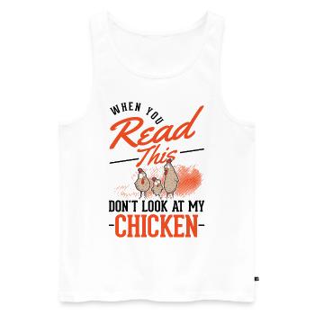 Chickens Chicken Breeding Chicken Farmer - Men's Premium Organic Tank Top - white - Front - AI Model Male 178 light (178cm)