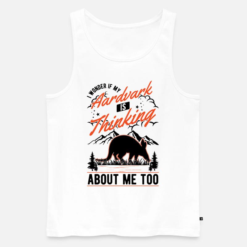 Erdferkel Geschenk Aardvark - Männer Premium Bio Tank Top - Weiß