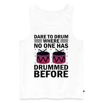 Drum Corps Marching Band Drum Corp Music Percussio - Männer Premium Bio Tank Top - Weiß - Vorne - AI Model Male 178 light (178cm)