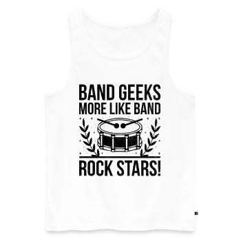 Drum Corps Marching Band Drum Corp Music Percussio - Men's Premium Organic Tank Top - white - Front - Michal (187cm)