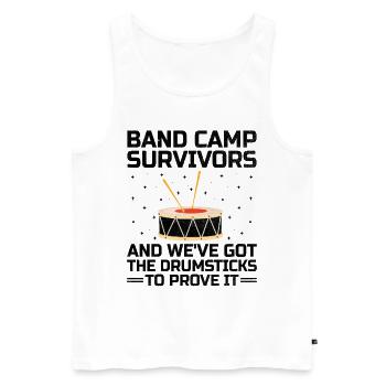Drum Corps Marching Band Drum Corp Music Percussio - Männer Premium Bio Tank Top - Weiß - Vorne - AI Model Male 178 light (178cm)