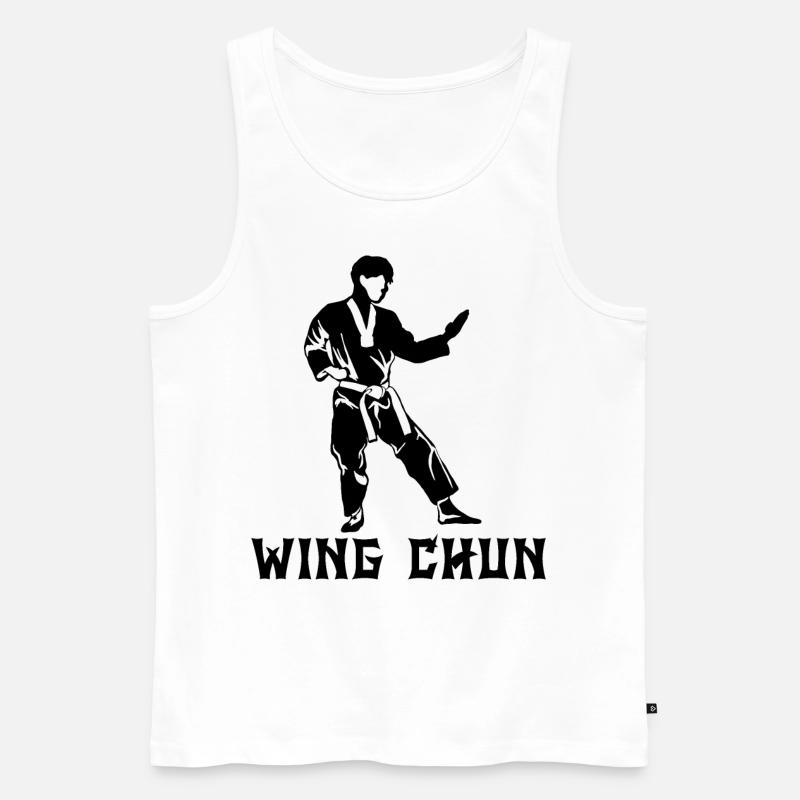Wing Chun - Männer Premium Bio Tank Top - Weiß