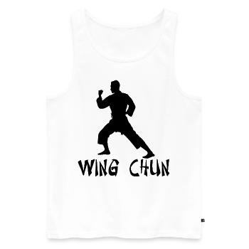Wing Chun - Débardeur bio Premium Homme - blanc - Devant - Michal (187cm)