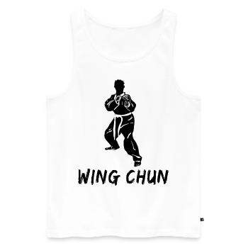 Wing Chun - Débardeur bio Premium Homme - blanc - Devant - Michal (187cm)