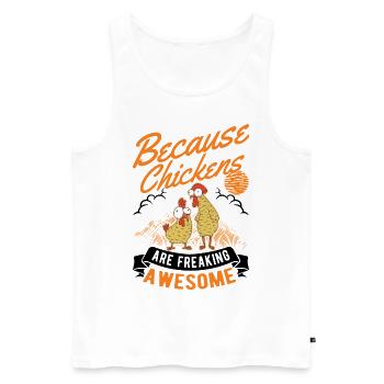 Chickens Farmer Chicken Gift Farmer - Men's Premium Organic Tank Top - white - Front - Michal (187cm)