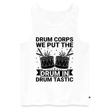 Drum Corps Marching Band Drum Corp Music Percussio - Männer Premium Bio Tank Top - Weiß - Vorne - Michal (187cm)