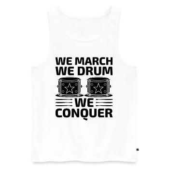 Drum Corps Marching Band Drum Corp Music Percussio - Männer Premium Bio Tank Top - Weiß - Vorne - AI Model Male 178 light (178cm)
