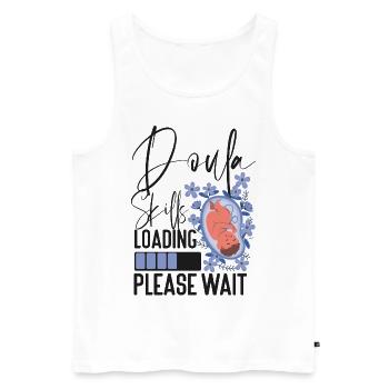 Doula Birth Worker Student Doula - Men's Premium Organic Tank Top - white - Front - Michal (187cm)