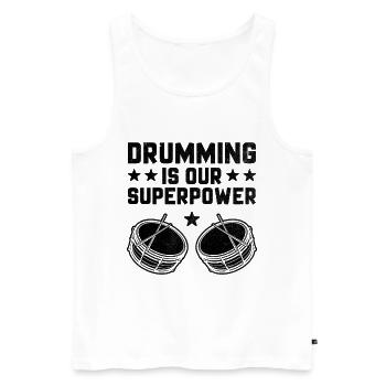 Drum Corps Marching Band Drum Corp Music Percussio - Männer Premium Bio Tank Top - Weiß - Vorne - Michal (187cm)