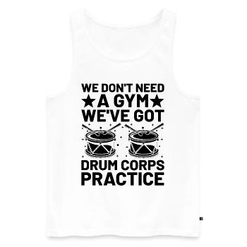 Drum Corps Marching Band Drum Corp Music Percussio - Men's Premium Organic Tank Top - white - Front - Michal (187cm)