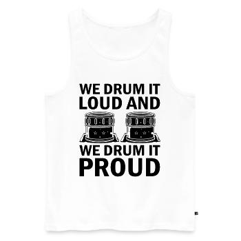 Drum Corps Marching Band Drum Corp Music Percussio - Männer Premium Bio Tank Top - Weiß - Vorne - AI Model Male 178 light (178cm)