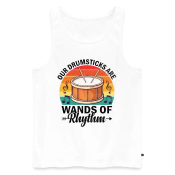 Drum Corps Marching Band Drum Corp Music Percussio - Männer Premium Bio Tank Top - Weiß - Vorne - AI Model Male 178 light (178cm)