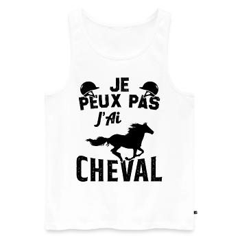Ich kann nicht, ich habe ein Pferd - Männer Premium Bio Tank Top - Weiß - Vorne - Michal (187cm)