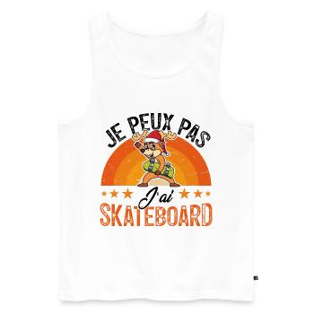 I can't I Skate - Men's Premium Organic Tank Top - white - Front - Michal (187cm)