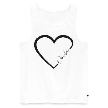 Doula Birth Worker Heart Doula - Men's Premium Organic Tank Top - white - Front - Michal (187cm)