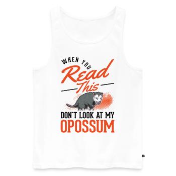 Opossum cadeau opossum marsupial - Débardeur bio Premium Homme - blanc - Devant - Michal (187cm)