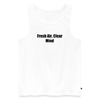 Randonnée - De l’air frais, l’ clair - Débardeur bio Premium Homme - blanc - Devant - AI Model Male 178 light (178cm)