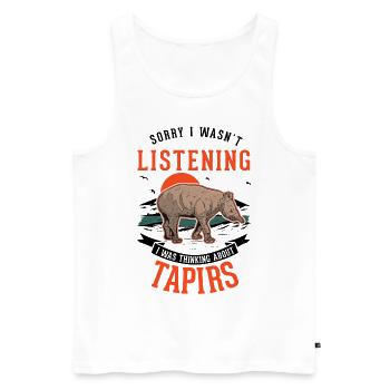 Tapir cadeau Tapir des plaines Tapirdae Tapir - Débardeur bio Premium Homme - blanc - Devant - Michal (187cm)