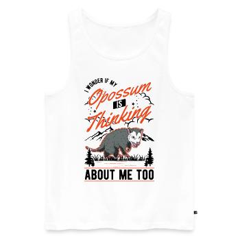 Opossum cadeau opossum marsupial - Débardeur bio Premium Homme - blanc - Devant - Michal (187cm)