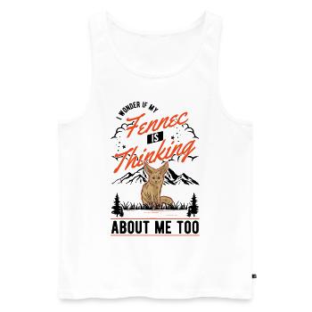 Fennec Gift Fennec Desert Fox - Men's Premium Organic Tank Top - white - Front - Michal (187cm)
