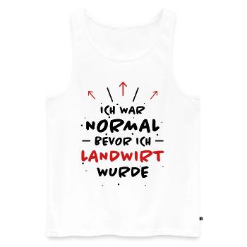 Landwirt Spruch Traktor Lustiges Landwirt Geschenk - Männer Premium Bio Tank Top - Weiß - Vorne - Michal (187cm)