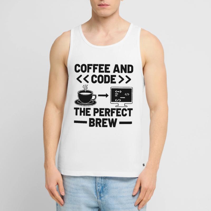 Kaffee-Codierung Programmierer Programmierer Entwickler Nerd Coff Männer Premium Bio Tank Top