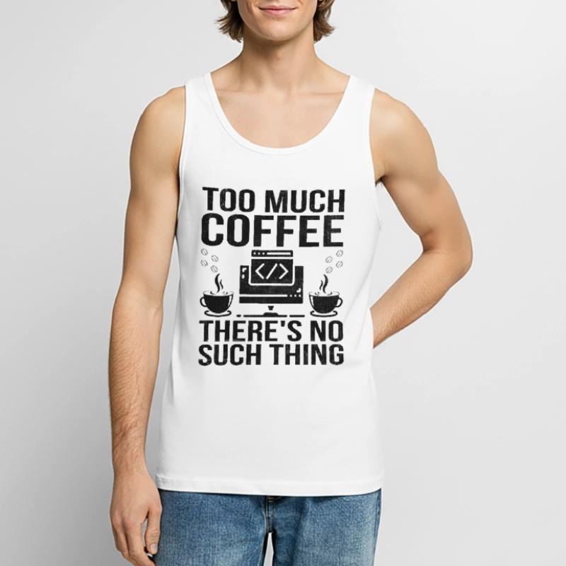 Café Codage Programmeur Codeur Développeur Nerd Coff Débardeur bio Premium Homme