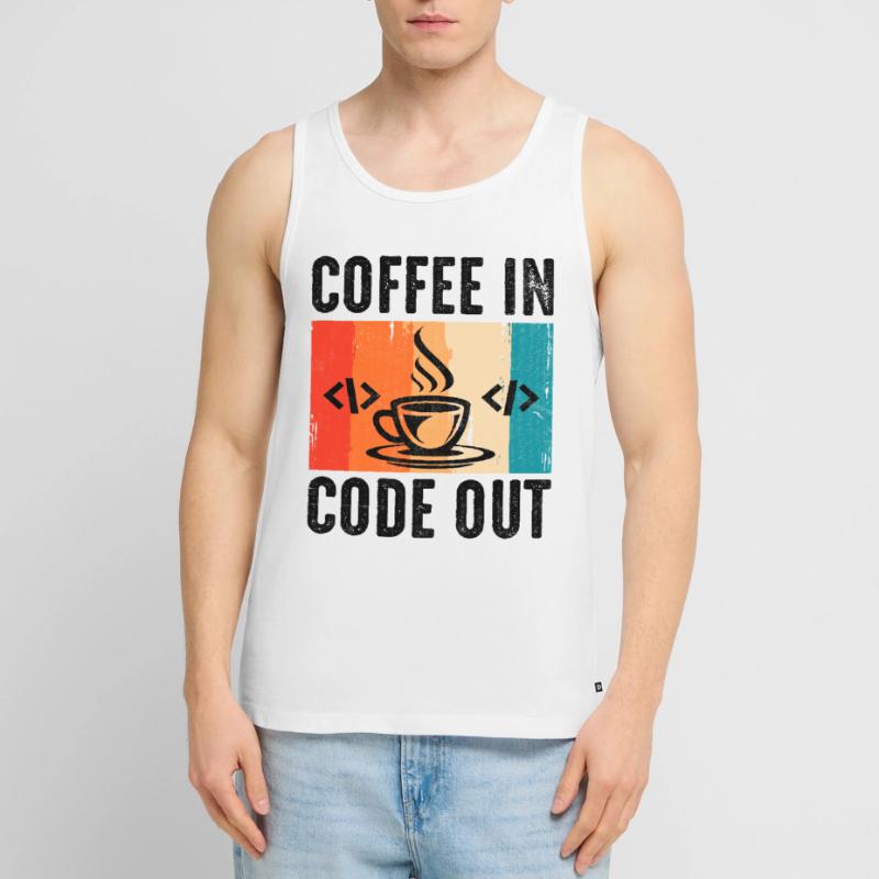 Kaffee-Codierung Programmierer Programmierer Entwickler Nerd Coff Männer Premium Bio Tank Top