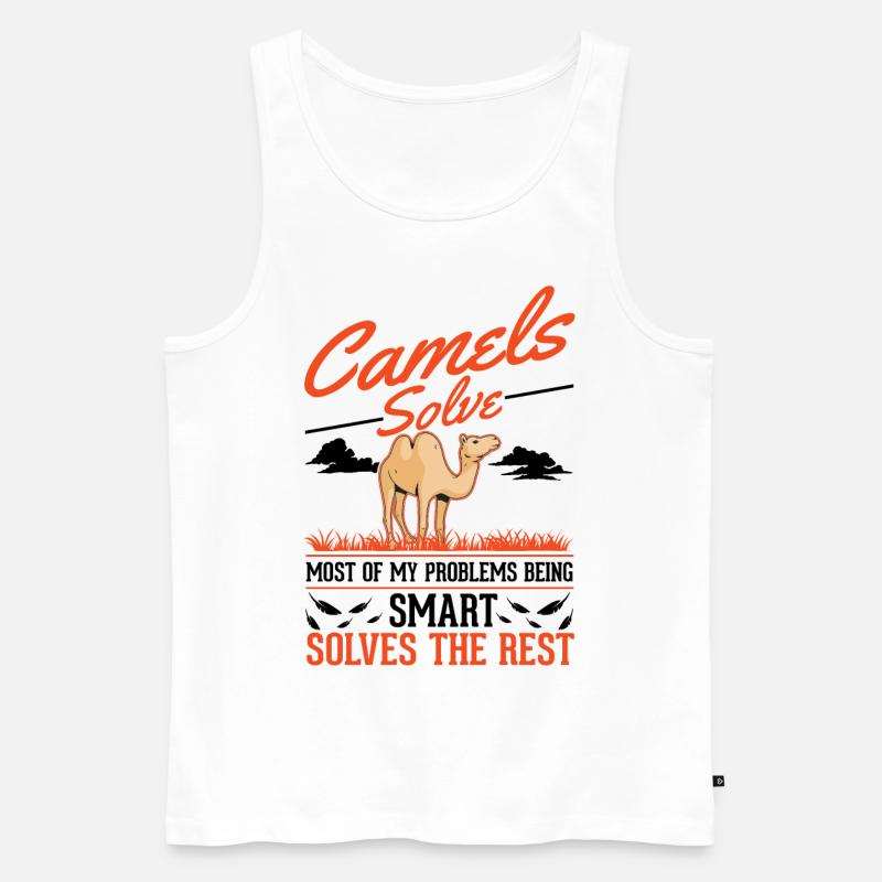 Kamel Dromedar Ägypten Geschenk Großkamel - Männer Premium Bio Tank Top - Weiß