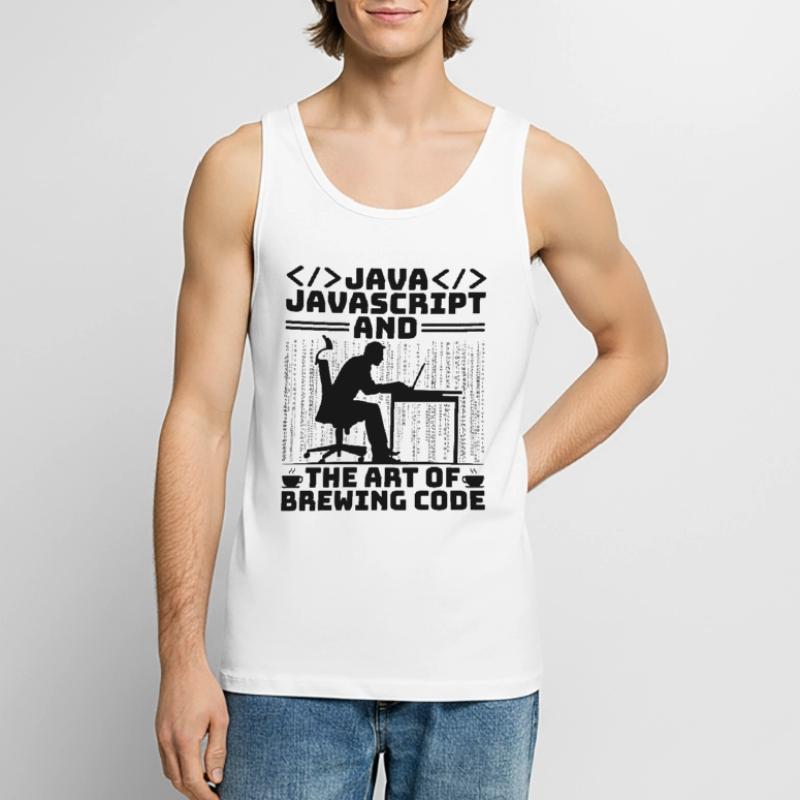 Café Codage Programmeur Codeur Développeur Nerd Coff Débardeur bio Premium Homme
