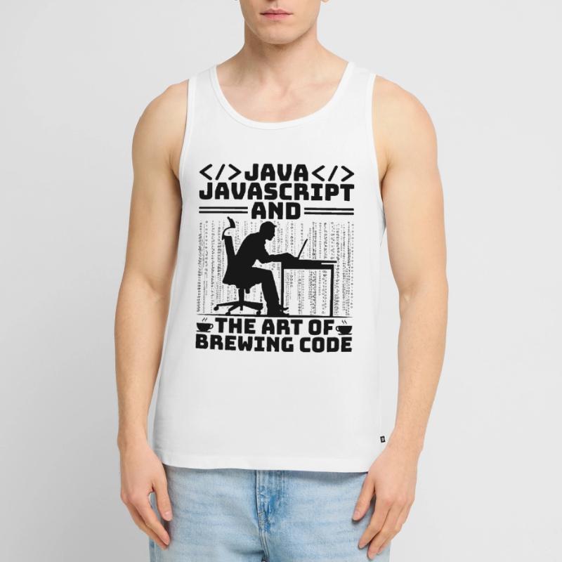 Café Codage Programmeur Codeur Développeur Nerd Coff Débardeur bio Premium Homme
