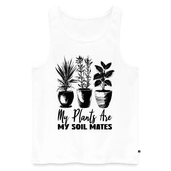Les plantes sont mon compagnon de sol Amoureux du jardin - Débardeur bio Premium Homme - blanc - Devant - Michal (187cm)