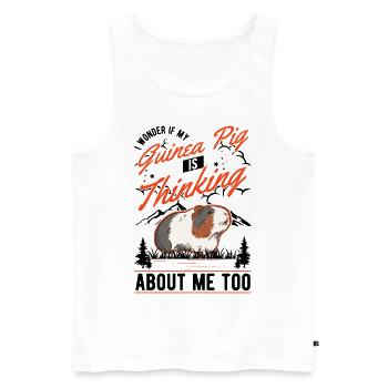 Guinea Pig Gift Guinea Pig - Men's Premium Organic Tank Top - white - Front - Michal (187cm)