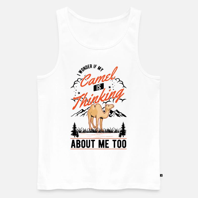 Kamel Geschenk Dromedar Camel Großkamel - Männer Premium Bio Tank Top - Weiß